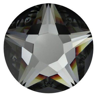 Swarovski Flat Back Crystals Non Hotfix Xirius Star Rose (2100) Crystal Silver Night - Bluestreak Crystals