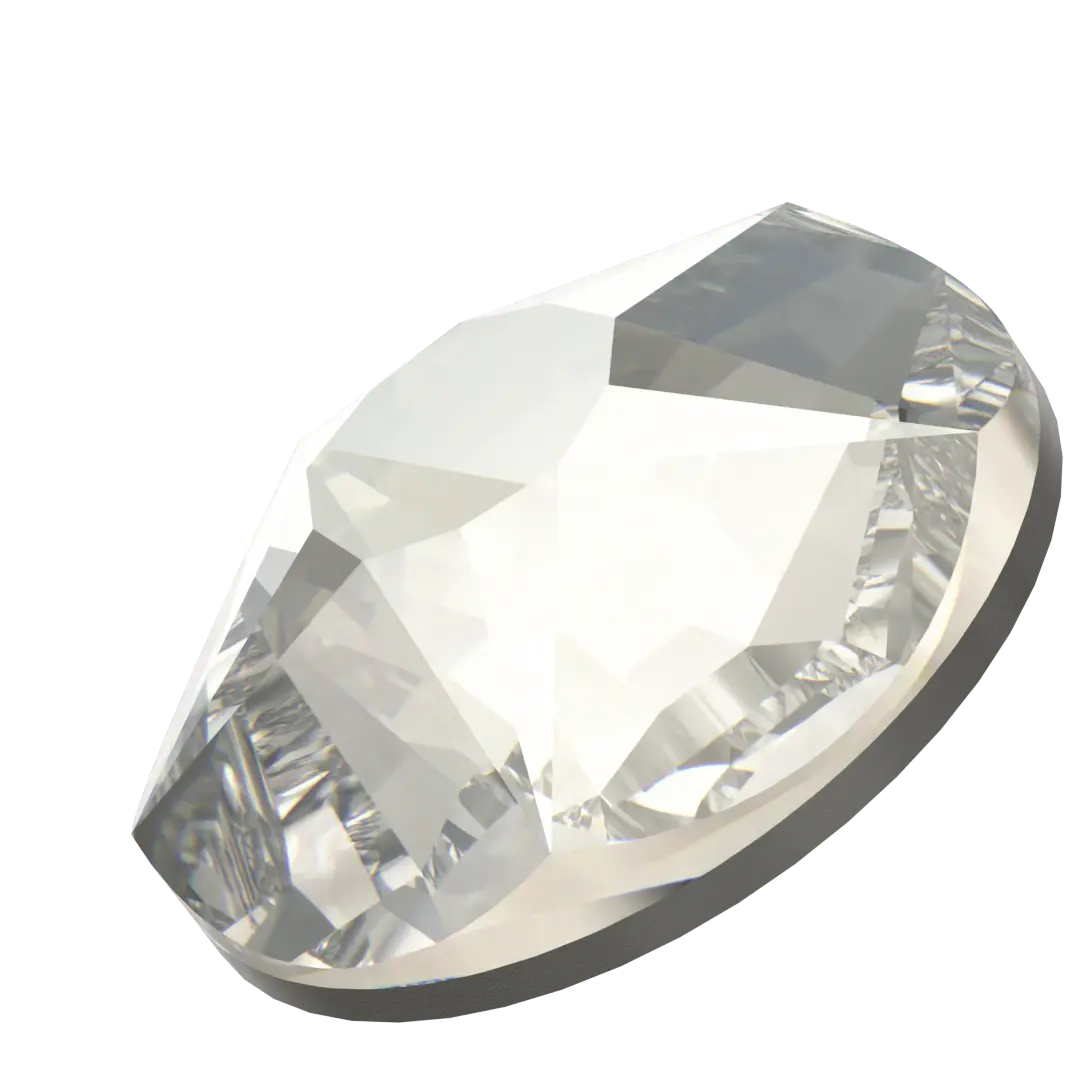 Swarovski Flat Back Crystals Non Hotfix Xirius Star Rose (2100) Crystal Silver Shade - Bluestreak Crystals