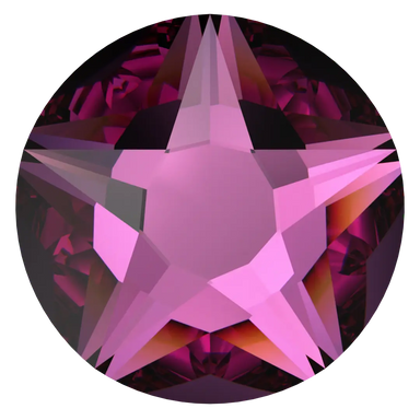 Swarovski Flat Back Crystals Non Hotfix Xirius Star Rose (2100) Dark Rose - Bluestreak Crystals