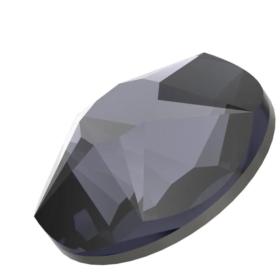 Swarovski Flat Back Crystals Non Hotfix Xirius Star Rose (2100) Graphite - Bluestreak Crystals