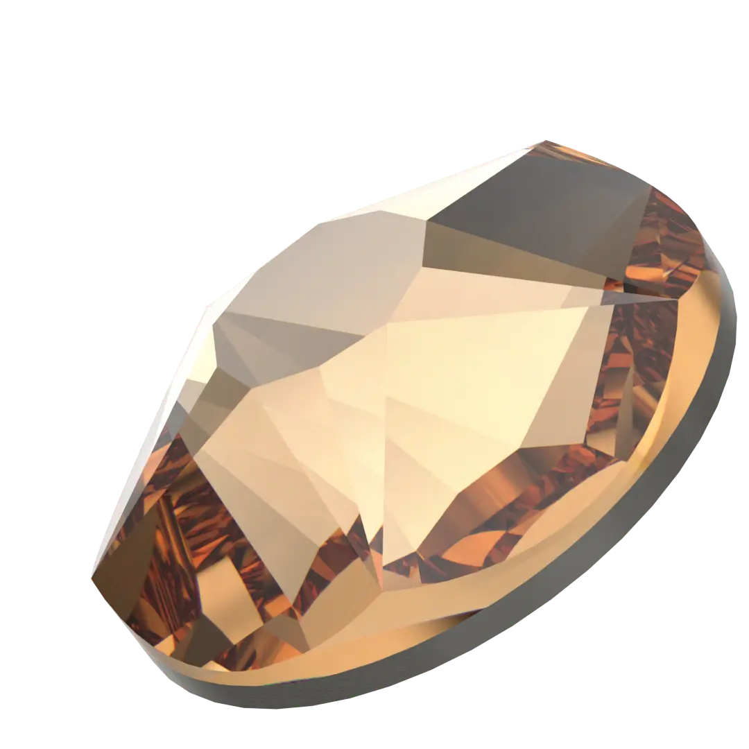 Swarovski Flat Back Crystals Non Hotfix Xirius Star Rose (2100) Light Colorado Topaz - Bluestreak Crystals