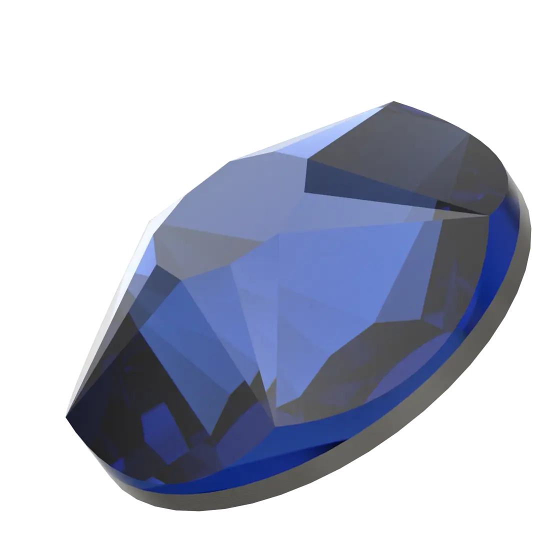 Swarovski Flat Back Crystals Non Hotfix Xirius Star Rose (2100) Recreated Dark Sapphire - Bluestreak Crystals