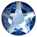 Swarovski Flat Back Crystals Non Hotfix Xirius Star Rose (2100) Recreated Ice Blue - Bluestreak Crystals