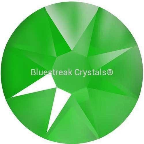 Swarovski Flat Back Crystals Rhinestones Non Hotfix (2000, 2058 & 2088) Crystal Electric Green-Swarovski Flatback Rhinestones Crystals (Non Hotfix)-SS12 (3.1mm) - Pack of 50-Bluestreak Crystals