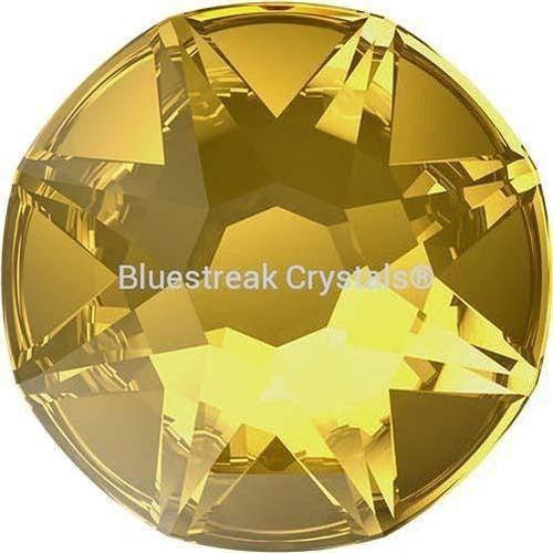 Swarovski Flat Back Crystals Rhinestones Non Hotfix (2000, 2058 & 2088) Golden Topaz-Swarovski Flatback Rhinestones Crystals (Non Hotfix)-SS3 (1.4mm) - Pack of 50-Bluestreak Crystals
