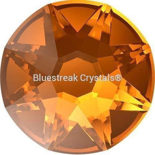 Swarovski Flat Back Crystals Rhinestones Non Hotfix (2000, 2058 & 2088) Light Amber-Swarovski Flatback Rhinestones Crystals (Non Hotfix)-SS3 (1.4mm) - Pack of 50-Bluestreak Crystals