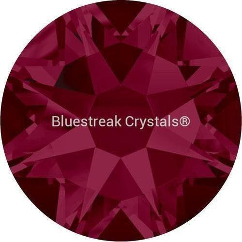 Swarovski Flat Back Crystals Rhinestones Non Hotfix (2000, 2058 & 2088) Ruby-Swarovski Flatback Rhinestones Crystals (Non Hotfix)-SS5 (1.8mm) - Pack of 50-Bluestreak Crystals