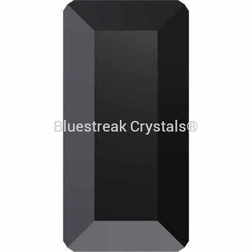 Swarovski Flat Back Crystals Rhinestones Non Hotfix Baguette (2510) Jet UNFOILED-Swarovski Flatback Rhinestones Crystals (Non Hotfix)-3.7x1.9mm - Pack of 20-Bluestreak Crystals