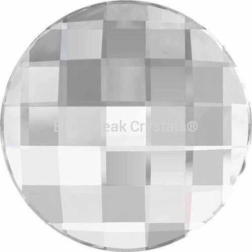Swarovski Flat Back Crystals Rhinestones Non Hotfix Chessboard Circle (2035) Crystal Comet Argent Light V-Swarovski Flatback Rhinestones Crystals (Non Hotfix)-20mm - Pack of 1-Bluestreak Crystals