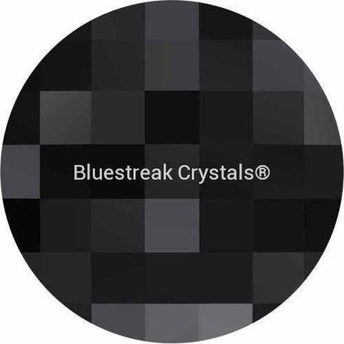 Swarovski Flat Back Crystals Rhinestones Non Hotfix Chessboard Circle (2035) Jet-Swarovski Flatback Rhinestones Crystals (Non Hotfix)-6mm - Pack of 10-Bluestreak Crystals