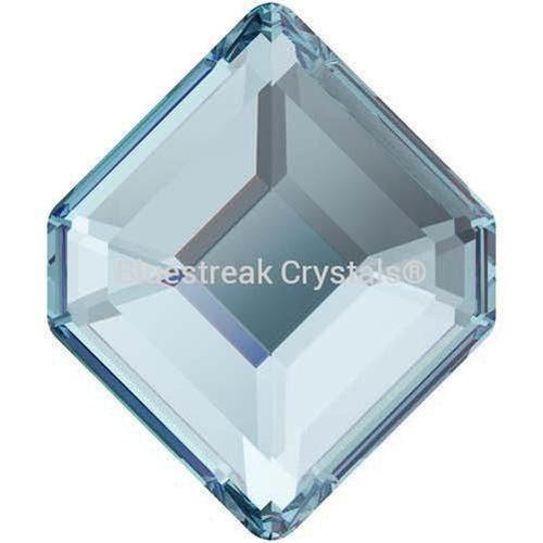 Swarovski Flat Back Crystals Rhinestones Non Hotfix Concise Hexagon (2777) Aquamarine-Swarovski Flatback Rhinestones Crystals (Non Hotfix)-5x4.2mm - Pack of 8-Bluestreak Crystals