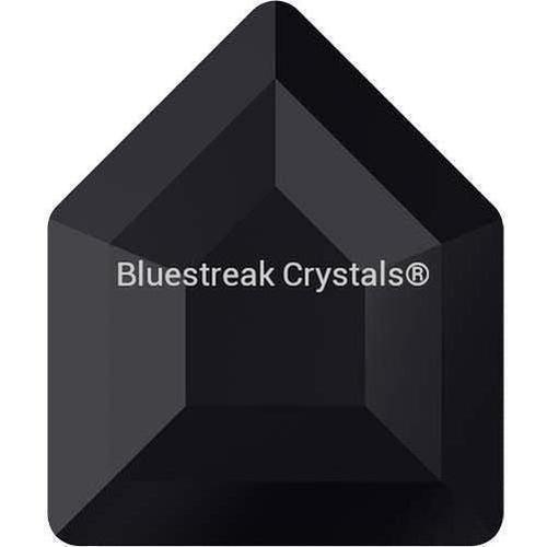 Swarovski Flat Back Crystals Rhinestones Non Hotfix Concise Pentagon (2775) Jet UNFOILED-Swarovski Flatback Rhinestones Crystals (Non Hotfix)-5x4.2mm - Pack of 8-Bluestreak Crystals
