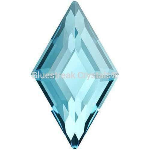 Swarovski Flat Back Crystals Rhinestones Non Hotfix Diamond (2773) Aquamarine-Swarovski Flatback Rhinestones Crystals (Non Hotfix)-5x3mm - Pack of 8-Bluestreak Crystals
