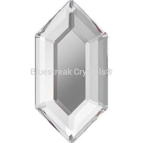 Swarovski Flat Back Crystals Rhinestones Non Hotfix Elongated Hexagon (2776) Crystal-Swarovski Flatback Rhinestones Crystals (Non Hotfix)-8.2x4.2mm - Pack of 8-Bluestreak Crystals