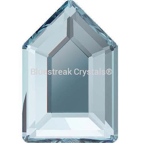 Swarovski Flat Back Crystals Rhinestones Non Hotfix Elongated Pentagon (2774) Aquamarine-Swarovski Flatback Rhinestones Crystals (Non Hotfix)-6.3x4.2mm - Pack of 8-Bluestreak Crystals