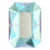 Swarovski Flat Back Crystals Rhinestones Non Hotfix Emerald Cut (2602) Aquamarine Shimmer-Swarovski Flatback Rhinestones Crystals (Non Hotfix)-8x5.5mm - Pack of 10-Bluestreak Crystals