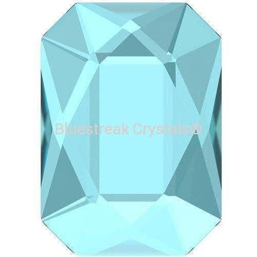 Swarovski Flat Back Crystals Rhinestones Non Hotfix Emerald Cut (2602) Aquamarine-Swarovski Flatback Rhinestones Crystals (Non Hotfix)-3.7x2.5mm - Pack of 10-Bluestreak Crystals