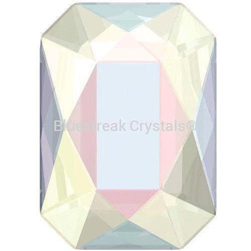 Swarovski Flat Back Crystals Rhinestones Non Hotfix Emerald Cut (2602) Crystal AB-Swarovski Flatback Rhinestones Crystals (Non Hotfix)-3.7x2.5mm - Pack of 10-Bluestreak Crystals