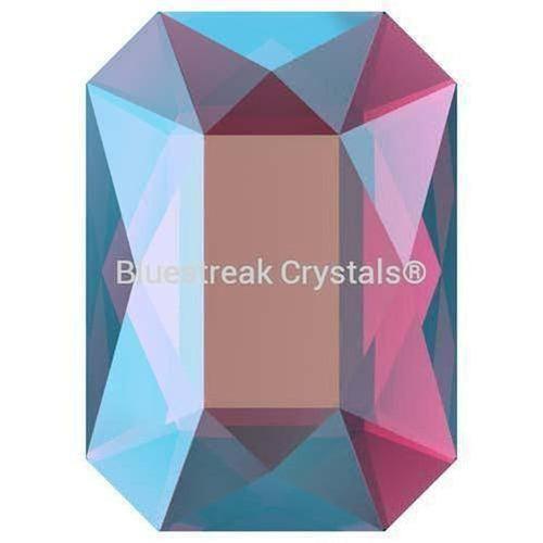 Swarovski Flat Back Crystals Rhinestones Non Hotfix Emerald Cut (2602) Fuchsia Shimmer-Swarovski Flatback Rhinestones Crystals (Non Hotfix)-14x10mm - Pack of 4-Bluestreak Crystals