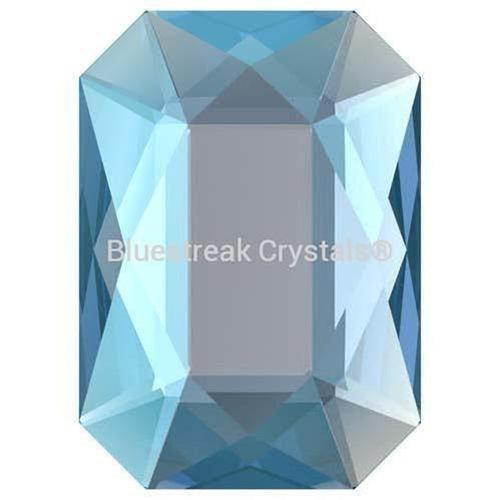 Swarovski Flat Back Crystals Rhinestones Non Hotfix Emerald Cut (2602) Light Sapphire Shimmer-Swarovski Flatback Rhinestones Crystals (Non Hotfix)-14x10mm - Pack of 4-Bluestreak Crystals