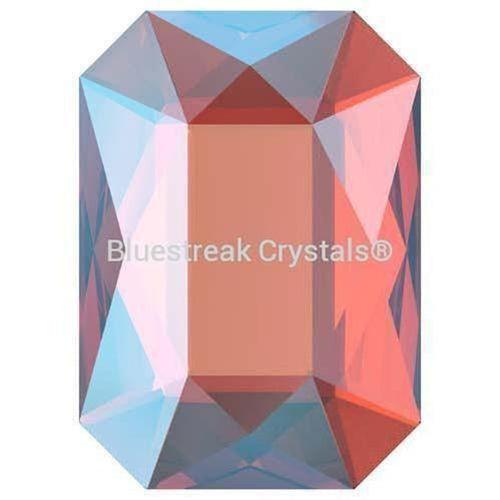 Swarovski Flat Back Crystals Rhinestones Non Hotfix Emerald Cut (2602) Light Siam Shimmer-Swarovski Flatback Rhinestones Crystals (Non Hotfix)-14x10mm - Pack of 4-Bluestreak Crystals