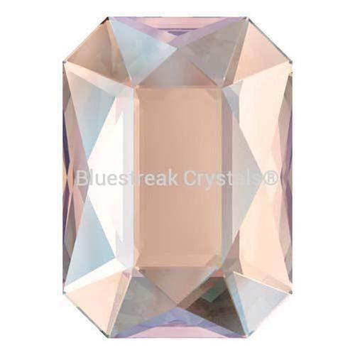 Swarovski Flat Back Crystals Rhinestones Non Hotfix Emerald Cut (2602) Vintage Rose Shimmer-Swarovski Flatback Rhinestones Crystals (Non Hotfix)-8x5.5mm - Pack of 10-Bluestreak Crystals