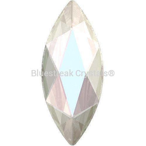 Swarovski Flat Back Crystals Rhinestones Non Hotfix Marquise (2201) Crystal AB-Swarovski Flatback Rhinestones Crystals (Non Hotfix)-4x1.8mm - Pack of 10-Bluestreak Crystals