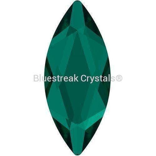 Swarovski Flat Back Crystals Rhinestones Non Hotfix Marquise (2201) Emerald-Swarovski Flatback Rhinestones Crystals (Non Hotfix)-4x1.8mm - Pack of 10-Bluestreak Crystals