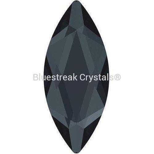 Swarovski Flat Back Crystals Rhinestones Non Hotfix Marquise (2201) Graphite-Swarovski Flatback Rhinestones Crystals (Non Hotfix)-4x1.8mm - Pack of 10-Bluestreak Crystals