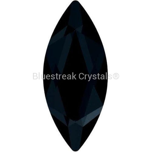 Swarovski Flat Back Crystals Rhinestones Non Hotfix Marquise (2201) Jet UNFOILED-Swarovski Flatback Rhinestones Crystals (Non Hotfix)-4x1.8mm - Pack of 10-Bluestreak Crystals