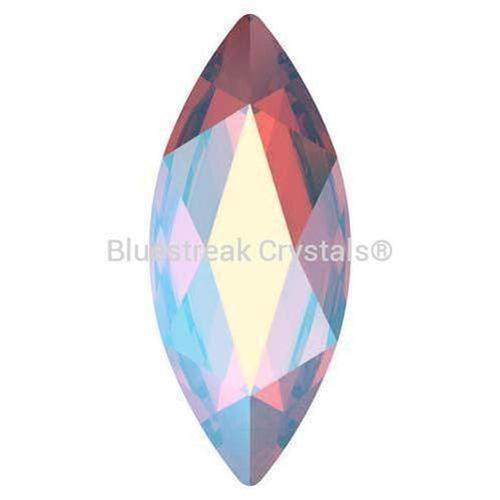 Swarovski Flat Back Crystals Rhinestones Non Hotfix Marquise (2201) Light Siam Shimmer-Swarovski Flatback Rhinestones Crystals (Non Hotfix)-14x6mm - Pack of 4-Bluestreak Crystals