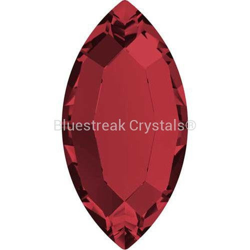 Swarovski Flat Back Crystals Rhinestones Non Hotfix Navette (2200) Scarlet-Swarovski Flatback Rhinestones Crystals (Non Hotfix)-4x2mm - Pack of 12-Bluestreak Crystals