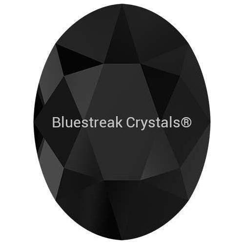 Swarovski Flat Back Crystals Rhinestones Non Hotfix Oval (2603) Jet UNFOILED-Swarovski Flatback Rhinestones Crystals (Non Hotfix)-4x3mm - Pack of 10-Bluestreak Crystals