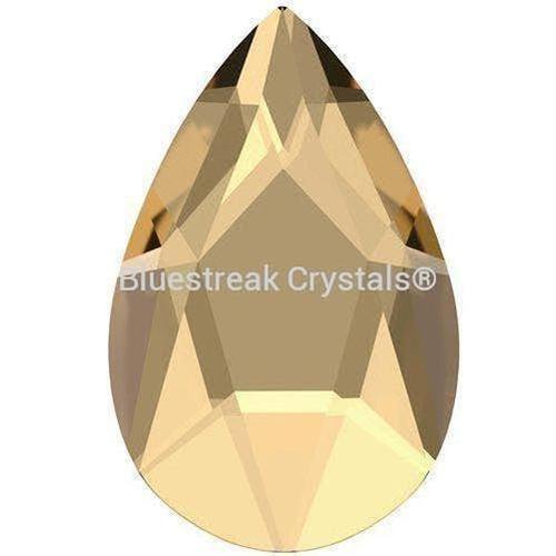 Swarovski Flat Back Crystals Rhinestones Non Hotfix Pear (2303) Crystal Golden Shadow-Swarovski Flatback Rhinestones Crystals (Non Hotfix)-8x5mm - Pack of 10-Bluestreak Crystals