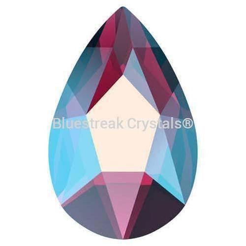 Swarovski Flat Back Crystals Rhinestones Non Hotfix Pear (2303) Fuchsia Shimmer-Swarovski Flatback Rhinestones Crystals (Non Hotfix)-14x9mm - Pack of 4-Bluestreak Crystals