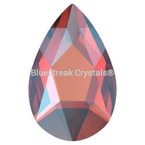 Swarovski Flat Back Crystals Rhinestones Non Hotfix Pear (2303) Light Siam Shimmer-Swarovski Flatback Rhinestones Crystals (Non Hotfix)-14x9mm - Pack of 4-Bluestreak Crystals