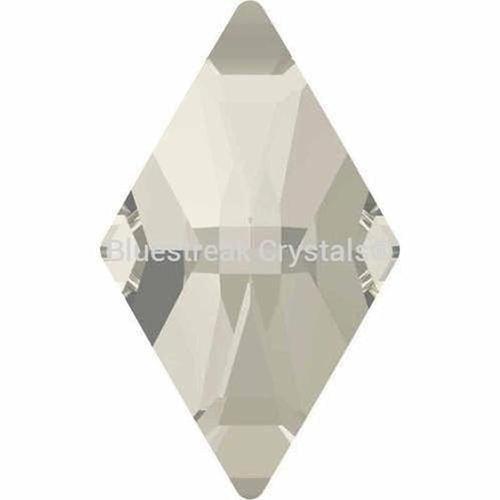 Swarovski Flat Back Crystals Rhinestones Non Hotfix Rhombus (2709) Crystal Silver Shade-Swarovski Flatback Rhinestones Crystals (Non Hotfix)-10x6mm - Pack of 4-Bluestreak Crystals