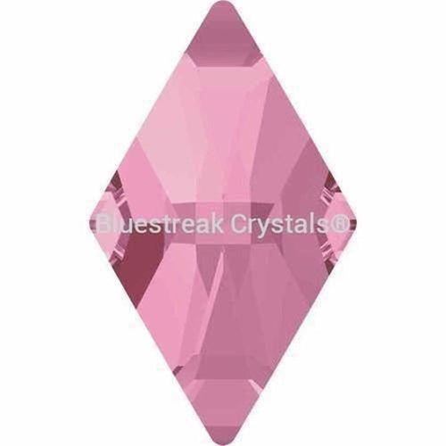 Swarovski Flat Back Crystals Rhinestones Non Hotfix Rhombus (2709) Light Rose-Swarovski Flatback Rhinestones Crystals (Non Hotfix)-10x6mm - Pack of 4-Bluestreak Crystals