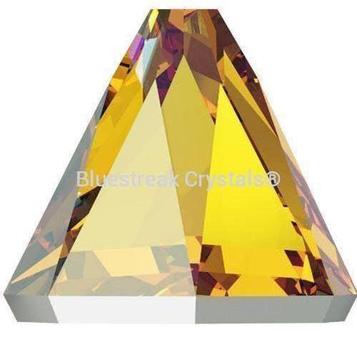 Swarovski Flat Back Crystals Rhinestones Non Hotfix Round Spike (2019) Light Topaz Shimmer-Swarovski Flatback Rhinestones Crystals (Non Hotfix)-4mm - Pack of 6-Bluestreak Crystals