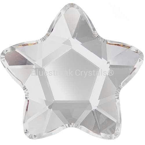 Swarovski Flat Back Crystals Rhinestones Non Hotfix Star Flower (2754) Crystal-Swarovski Flatback Rhinestones Crystals (Non Hotfix)-4mm - Pack of 10-Bluestreak Crystals