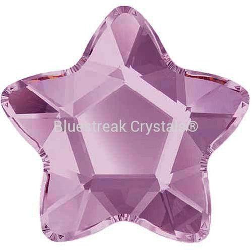 Swarovski Flat Back Crystals Rhinestones Non Hotfix Star Flower (2754) Iris-Swarovski Flatback Rhinestones Crystals (Non Hotfix)-4mm - Pack of 10-Bluestreak Crystals