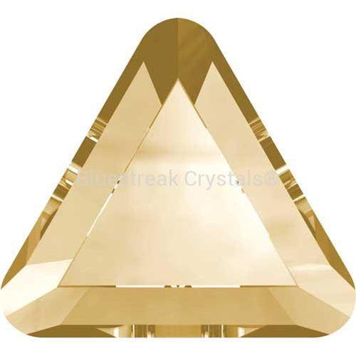 Swarovski Flat Back Crystals Rhinestones Non Hotfix Triangle (2711) Crystal Golden Shadow-Swarovski Flatback Rhinestones Crystals (Non Hotfix)-3.3mm - Pack of 10-Bluestreak Crystals