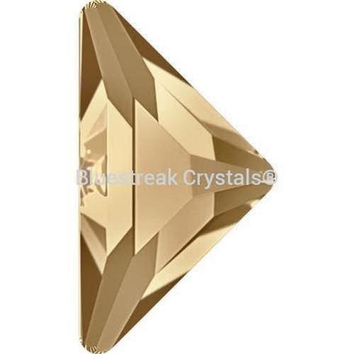 Swarovski Flat Back Crystals Rhinestones Non Hotfix Triangle Gamma (2740) Crystal Golden Shadow-Swarovski Flatback Rhinestones Crystals (Non Hotfix)-8.3x8.3mm - Pack of 4-Bluestreak Crystals