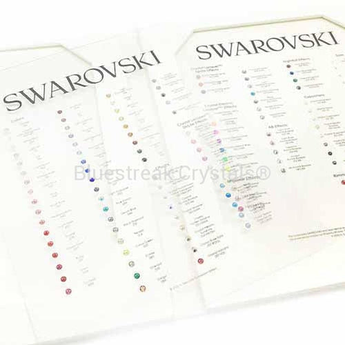 Swarovski Flat Back Rhinestones Luxury Colour Chart Folder-Swarovski Chart-Bluestreak Crystals