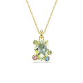 Swarovski Gema Pendant Mixed Cuts Multicoloured Gold-Tone Plated - Bluestreak Crystals