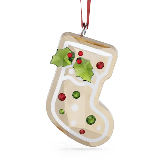 Swarovski Holiday Cheers Gingerbread Stocking Ornament - Bluestreak Crystals