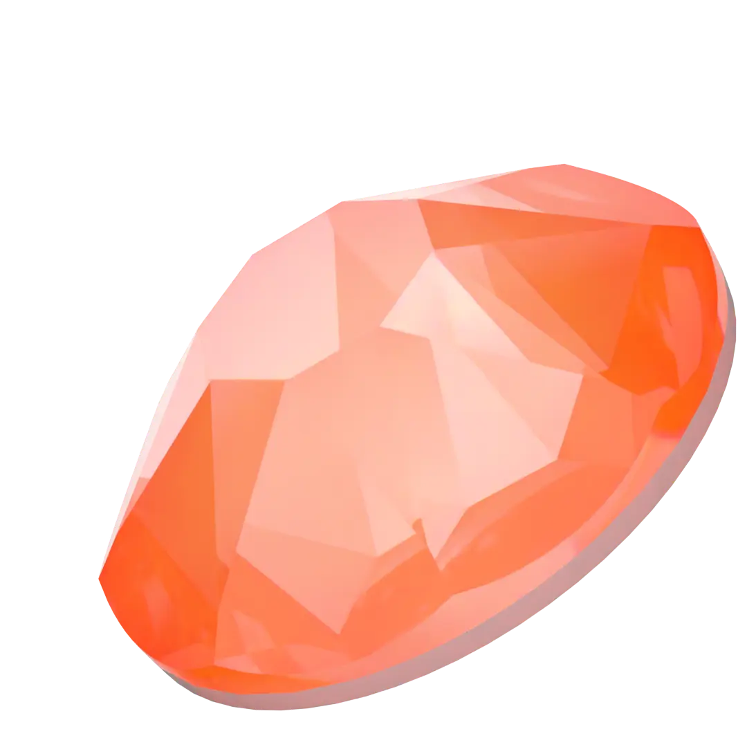 Swarovski Hotfix Flat Back Crystals (2000, 2038 & 2078) Crystal Electric Orange Ignite - Bluestreak Crystals