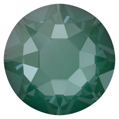 Swarovski Hotfix Flat Back Crystals (2000, 2038 & 2078) Crystal Pine Green Ignite UNFOILED - Bluestreak Crystals