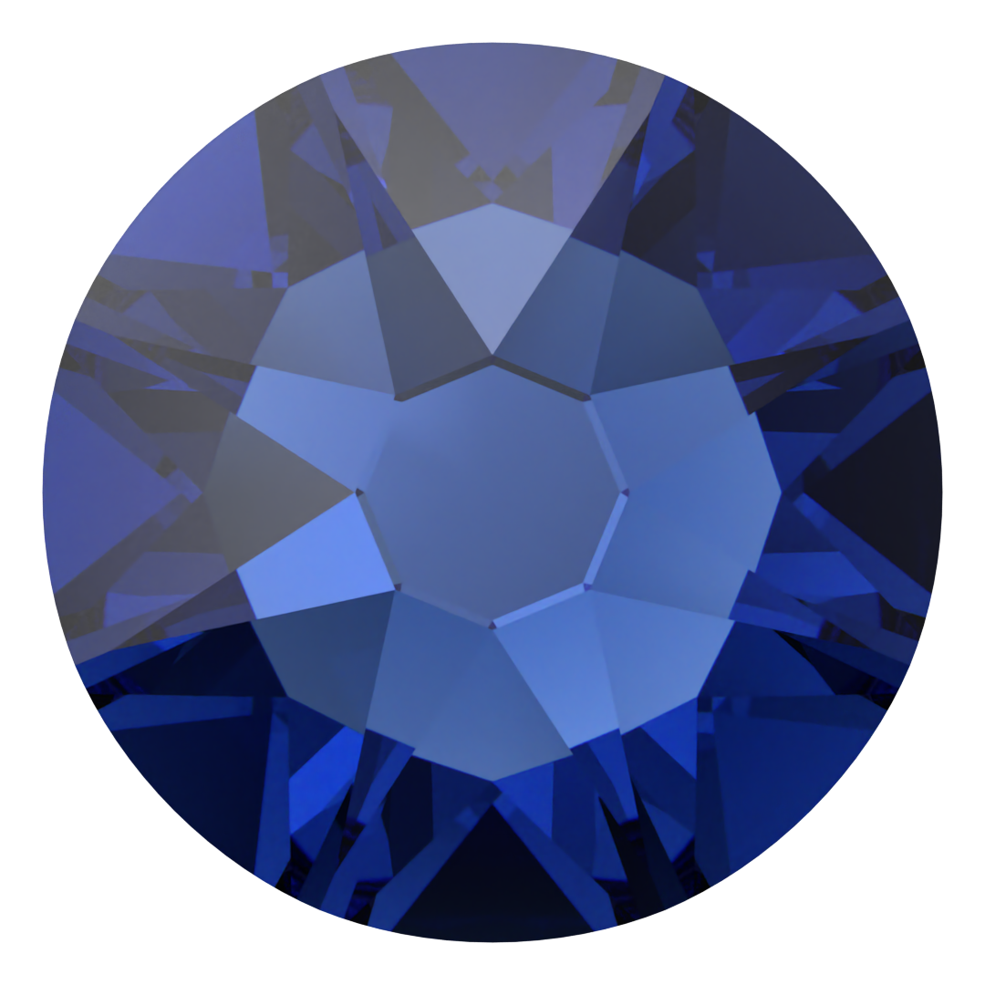 Swarovski Hotfix Flat Back Crystals (2000, 2038 & 2078) Recreated Dark Sapphire - Bluestreak Crystals