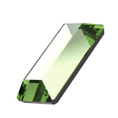 Swarovski Hotfix Flat Back Crystals Baguette (2510) Recreated Peridot - Bluestreak Crystals